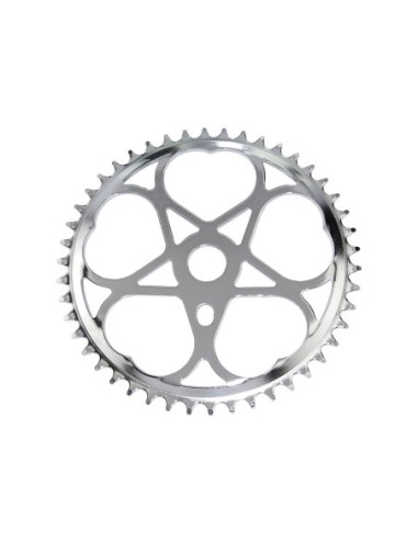 Steel Chainring Sweet Heart 1/2 X 1/8 46t Chrome.